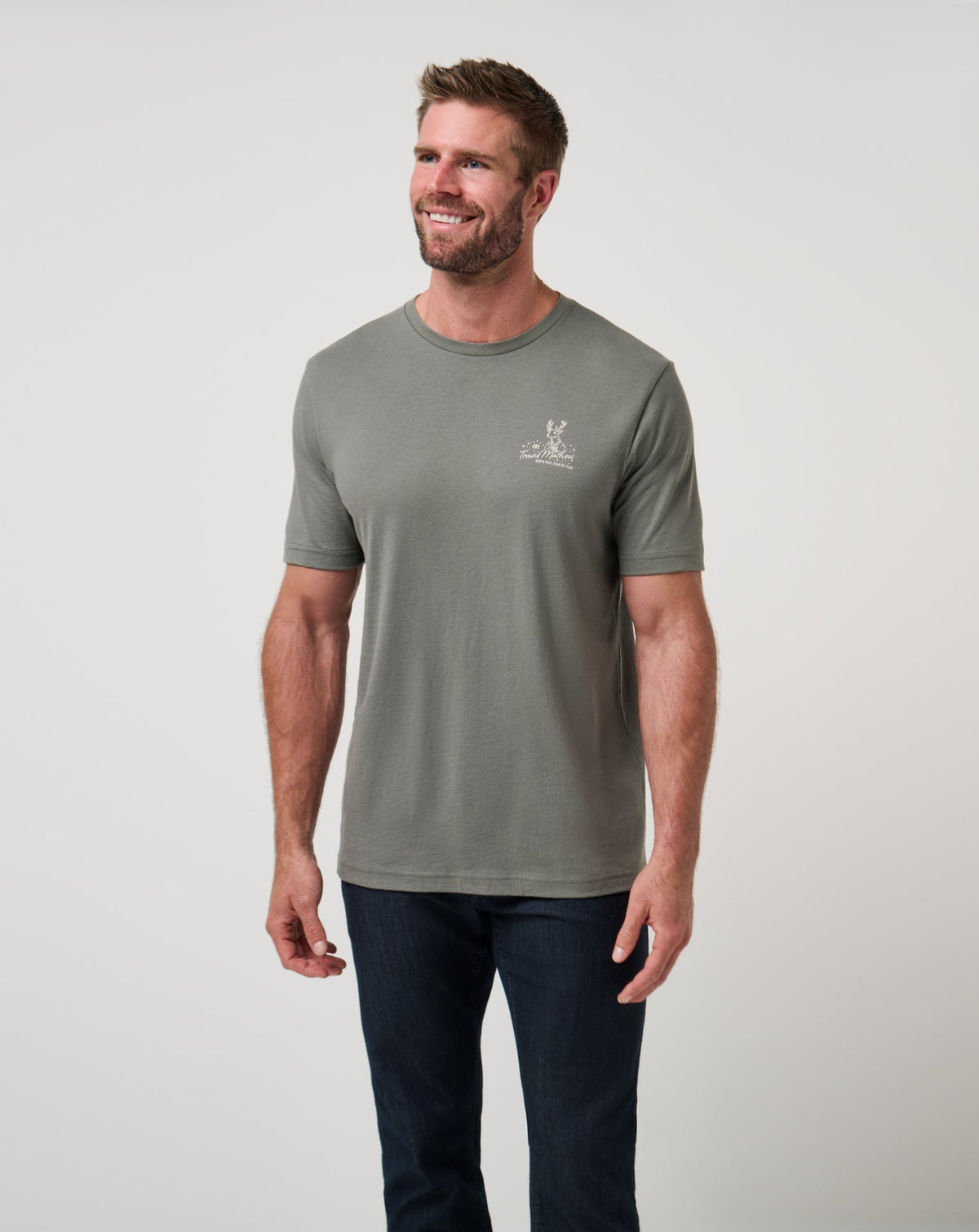 TravisMathew | Run Rudolph Tee - Dark Olive
