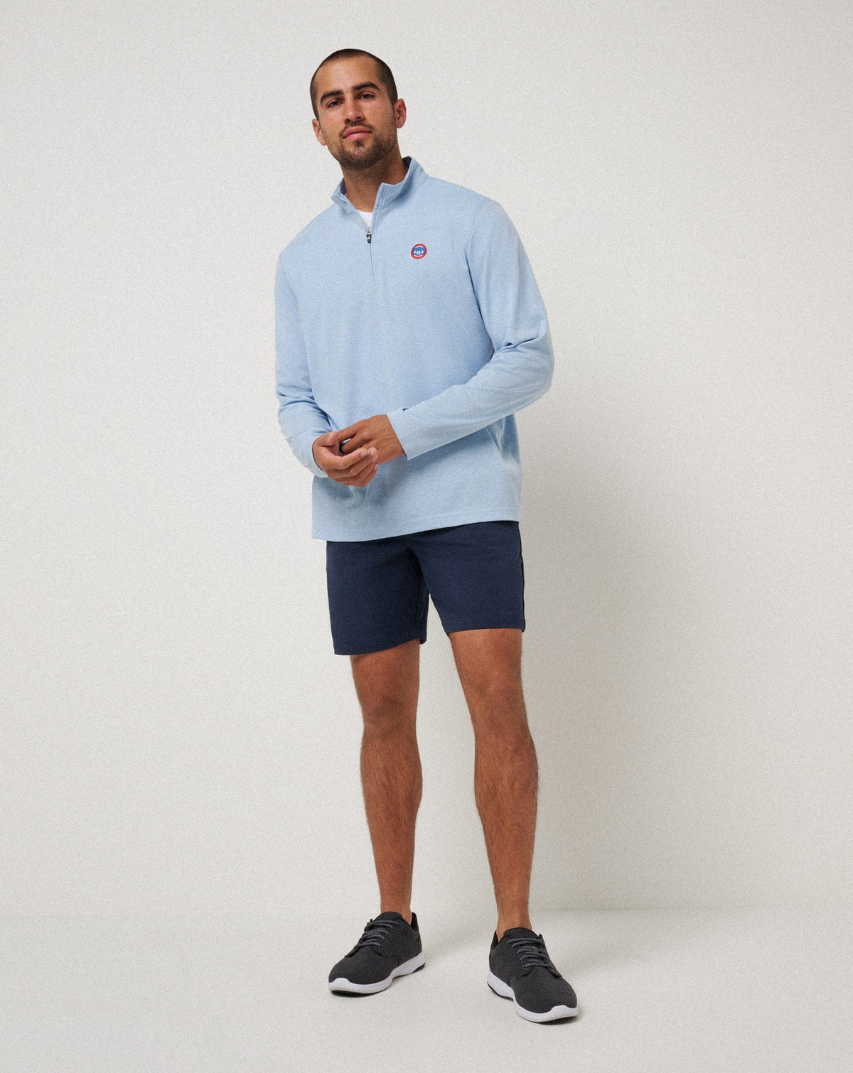 TravisMathew | Chicago Cubs Time To Tailgate Quarter Zip - Heather Blue