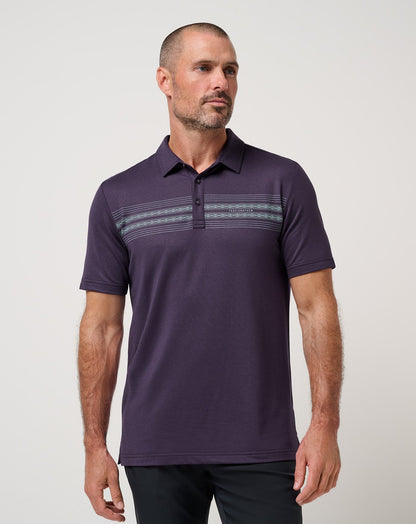 TravisMathew | Featherweight Chest Stripe Polo - Purple Velvet