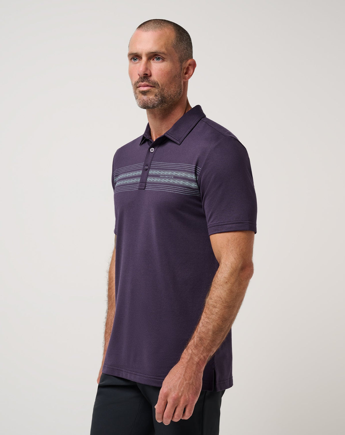 TravisMathew | Featherweight Chest Stripe Polo - Purple Velvet