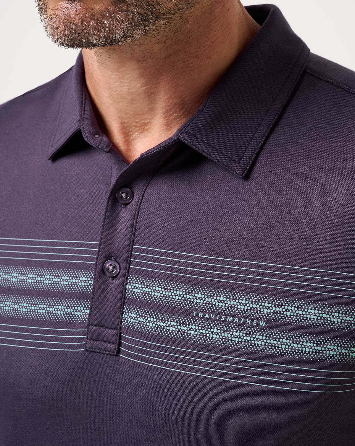 TravisMathew | Featherweight Chest Stripe Polo - Purple Velvet