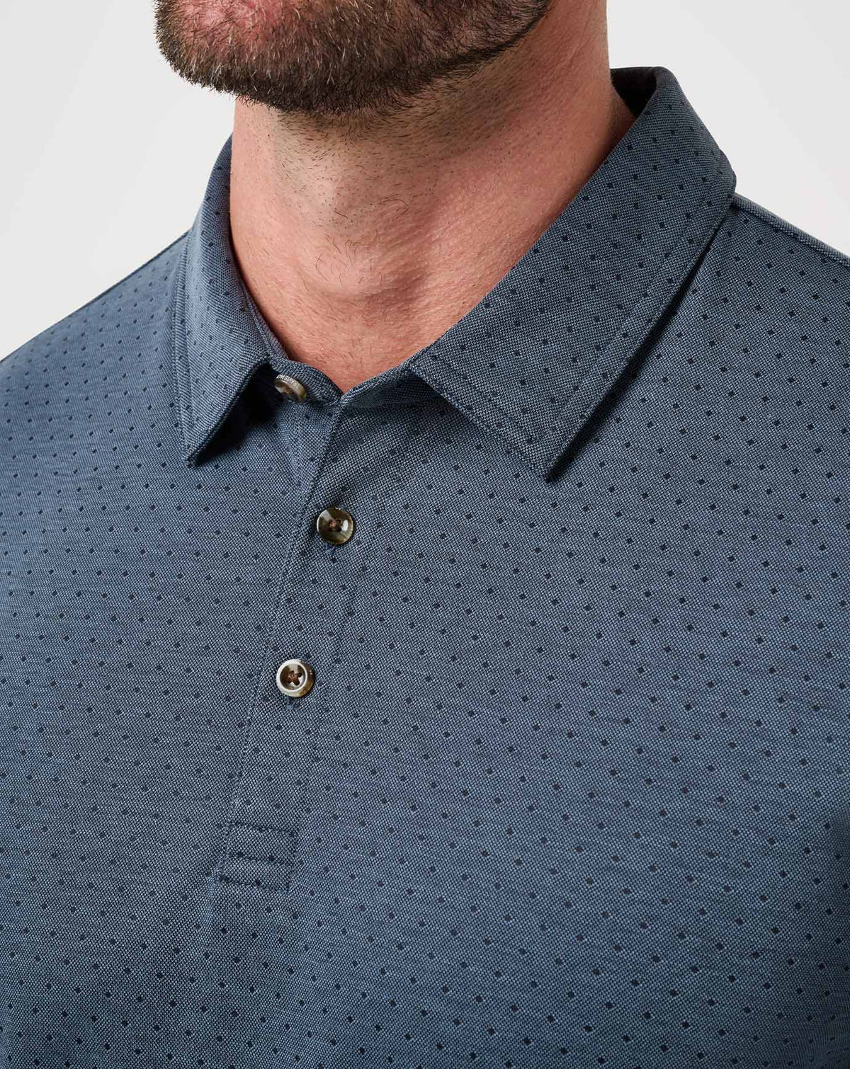 TravisMathew | Handsome Town Long Sleeve Polo - Navy