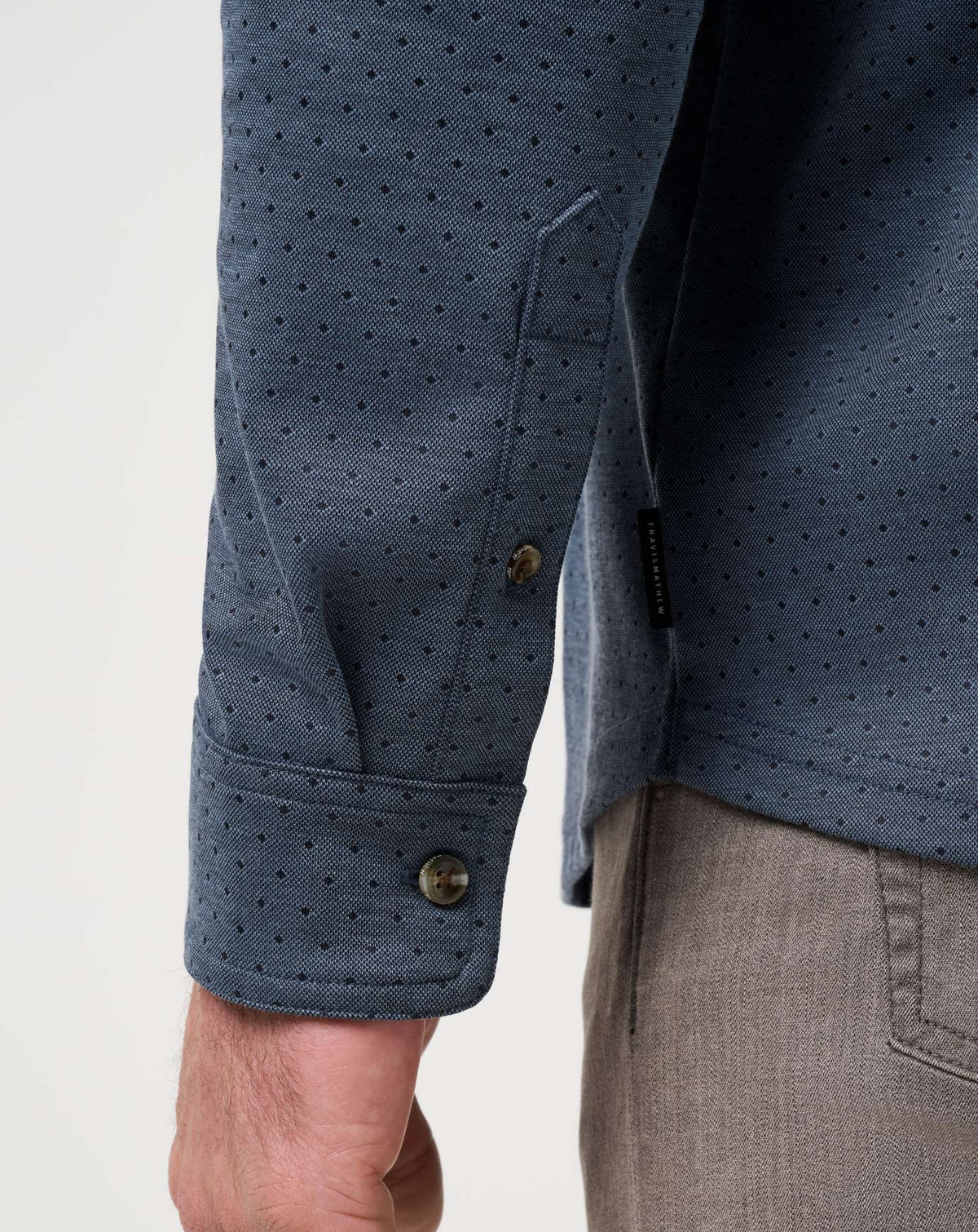 TravisMathew | Handsome Town Long Sleeve Polo - Navy