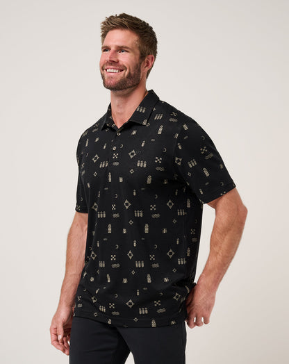 TravisMathew | Weather Patterns Polo - Black