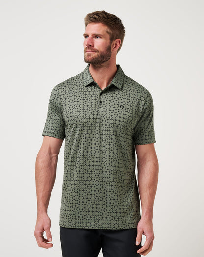 TravisMathew | Featherweight Caves Polo - Dark Olive