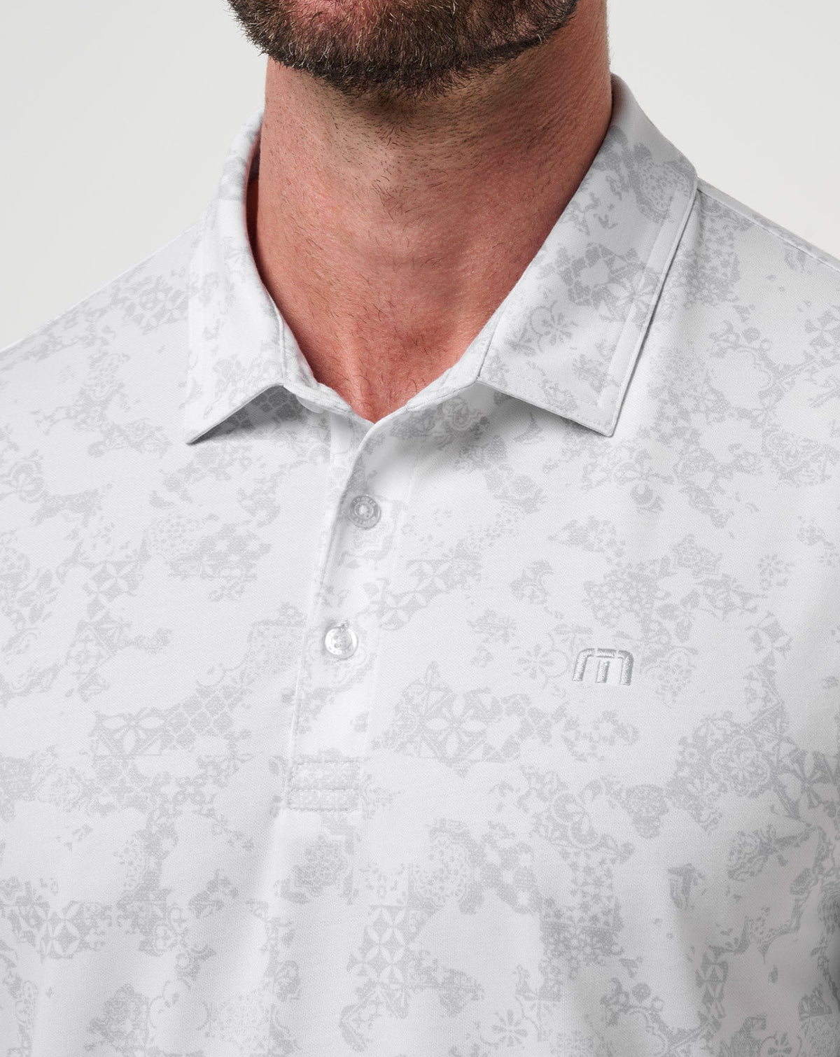 TravisMathew | Featherweight Steep Wave Polo - White
