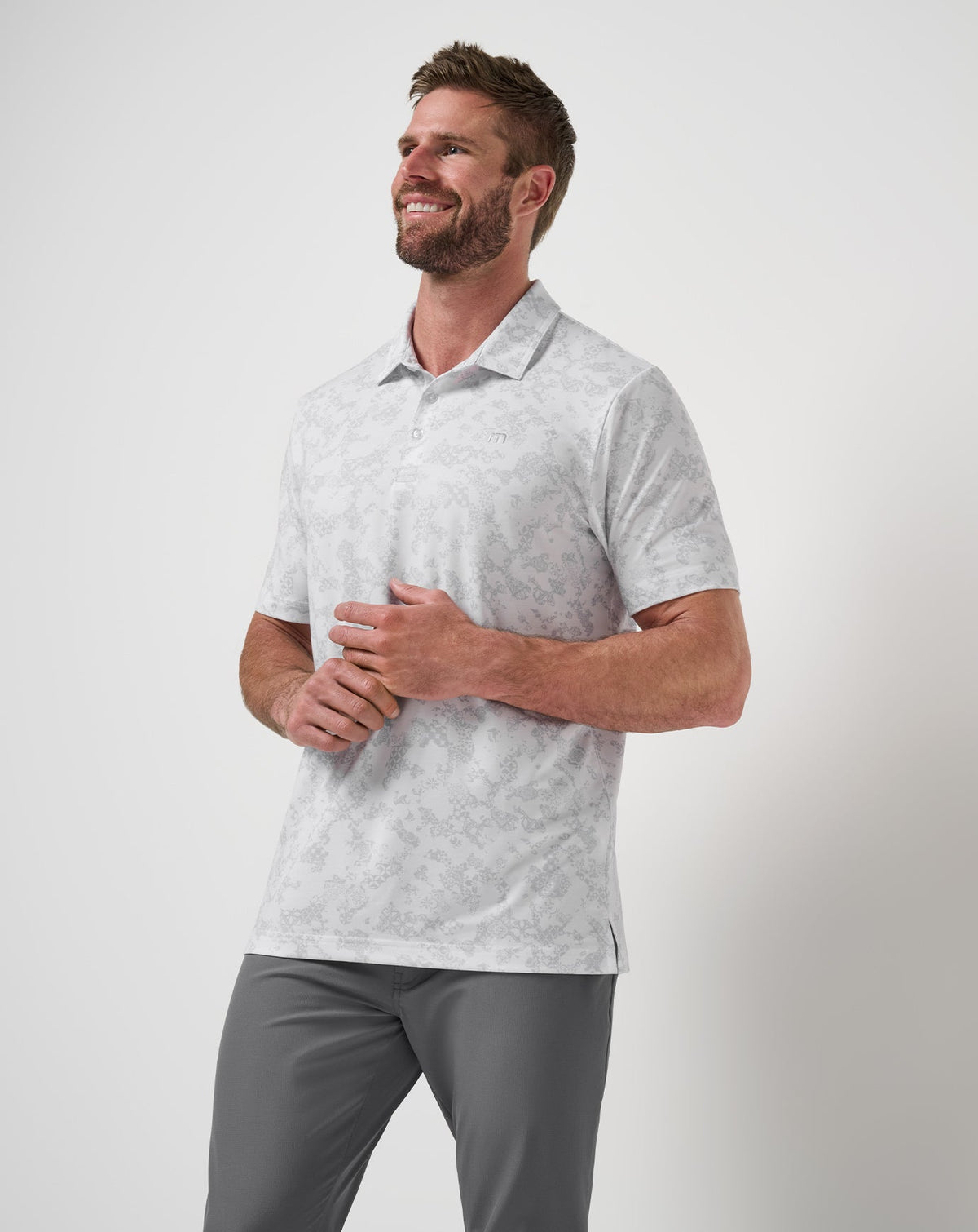 TravisMathew | Featherweight Steep Wave Polo - White