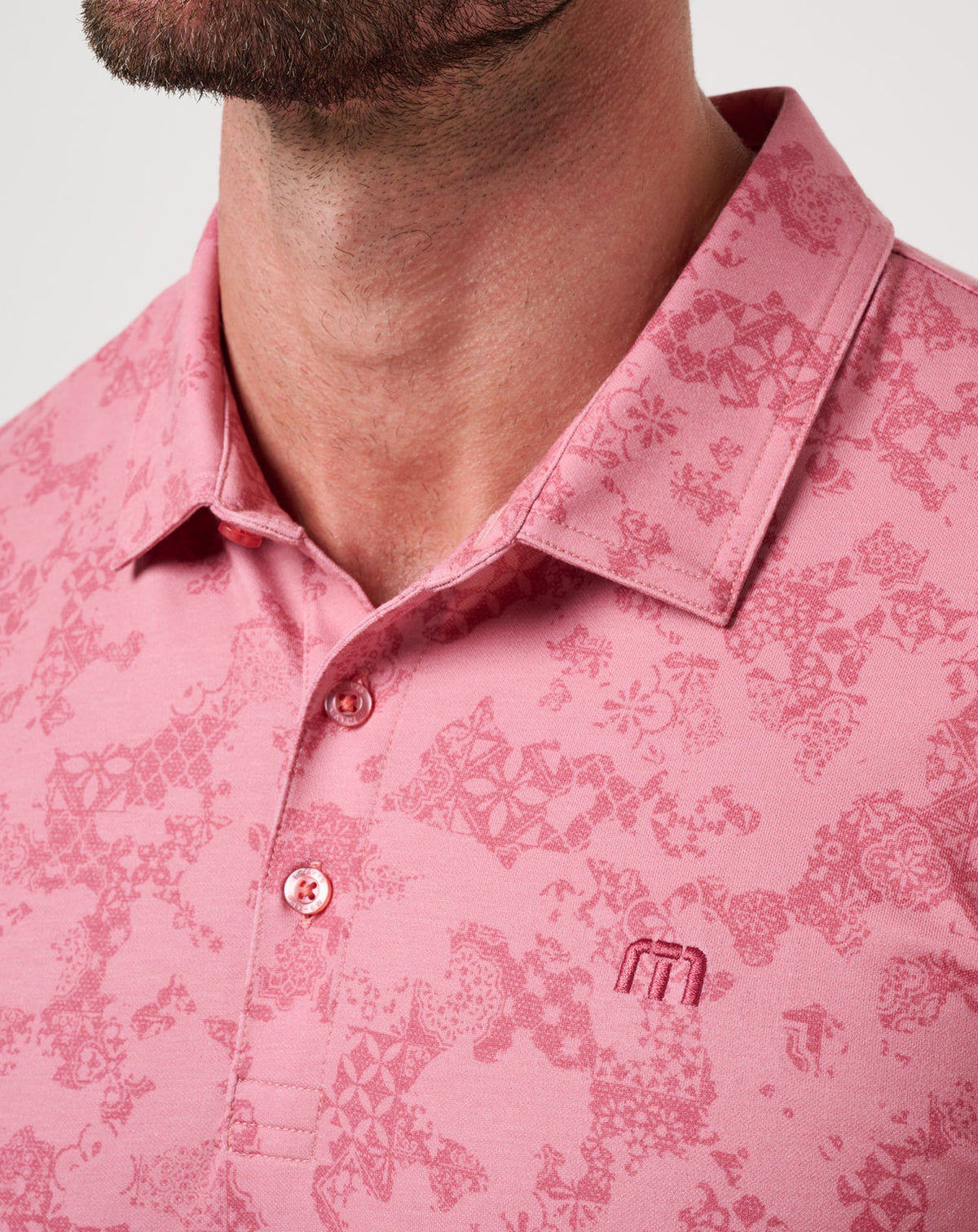 TravisMathew | Featherweight Steep Wave Polo - Dusty Rose