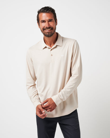 TravisMathew | Featherweight Long Sleeve Polo - Italian Sand