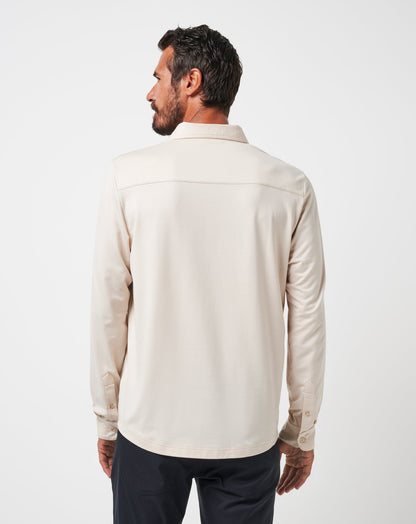 TravisMathew | Featherweight Long Sleeve Polo - Italian Sand
