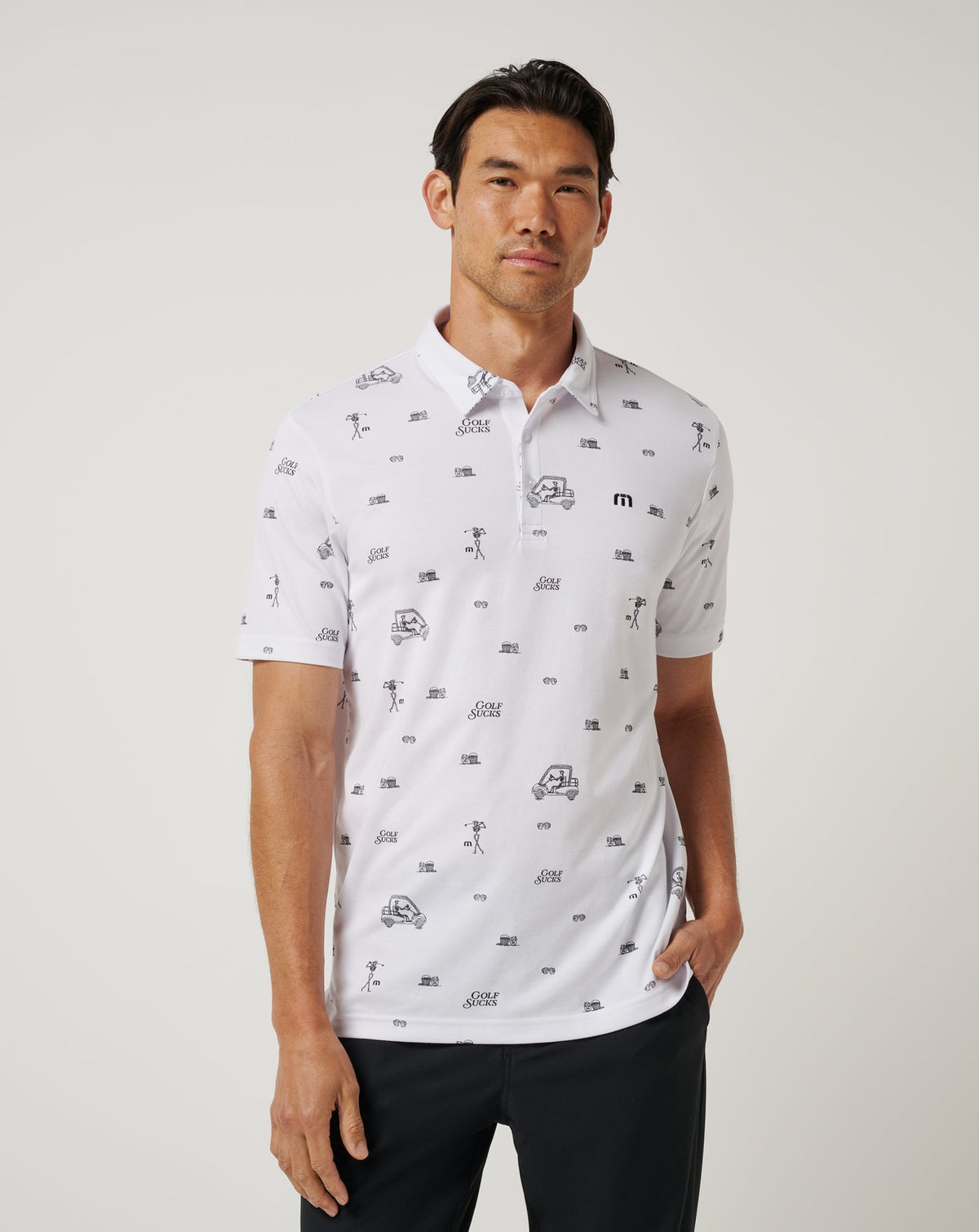 TravisMathew | Golf Sucks Polo - White