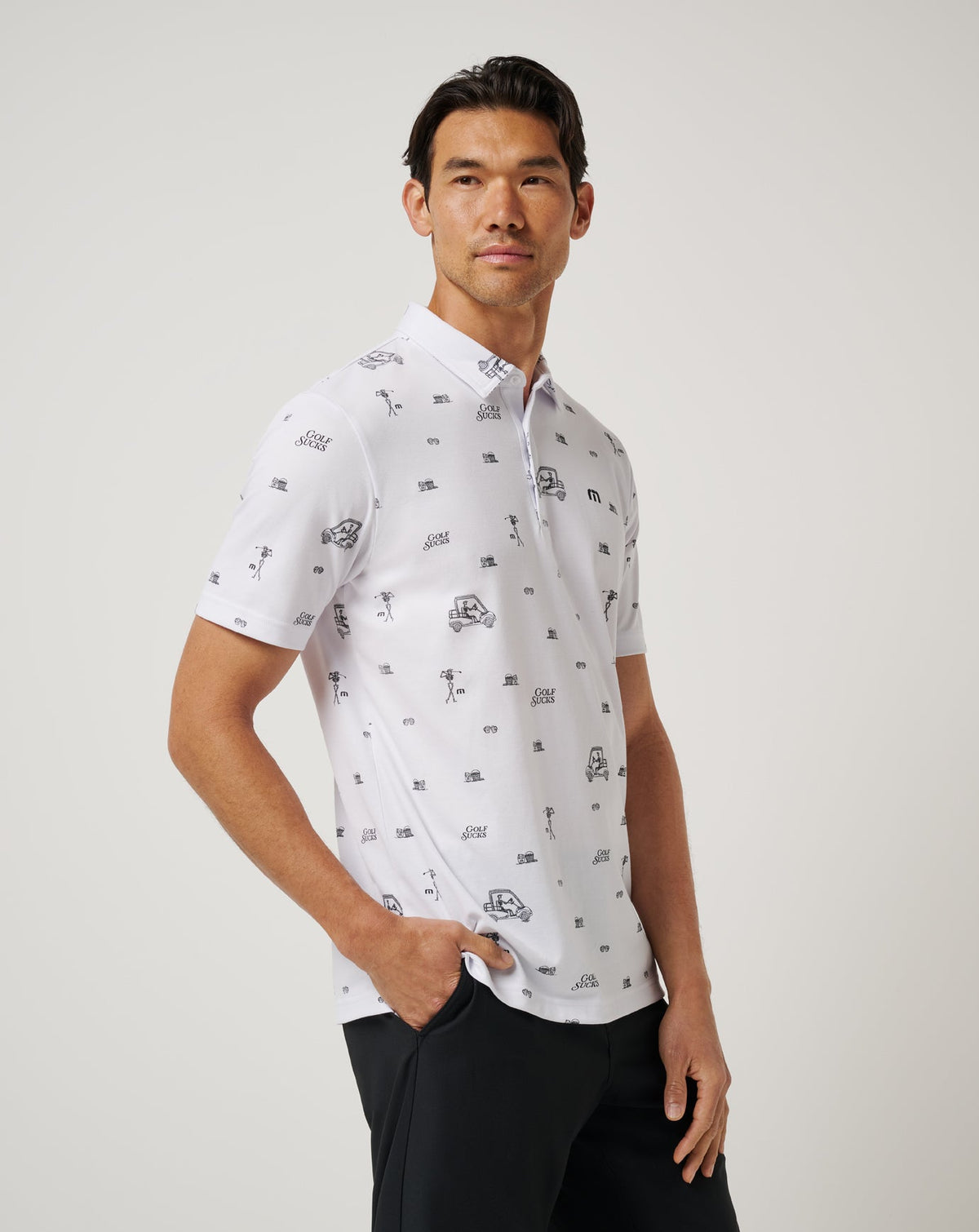 TravisMathew | Golf Sucks Polo - White