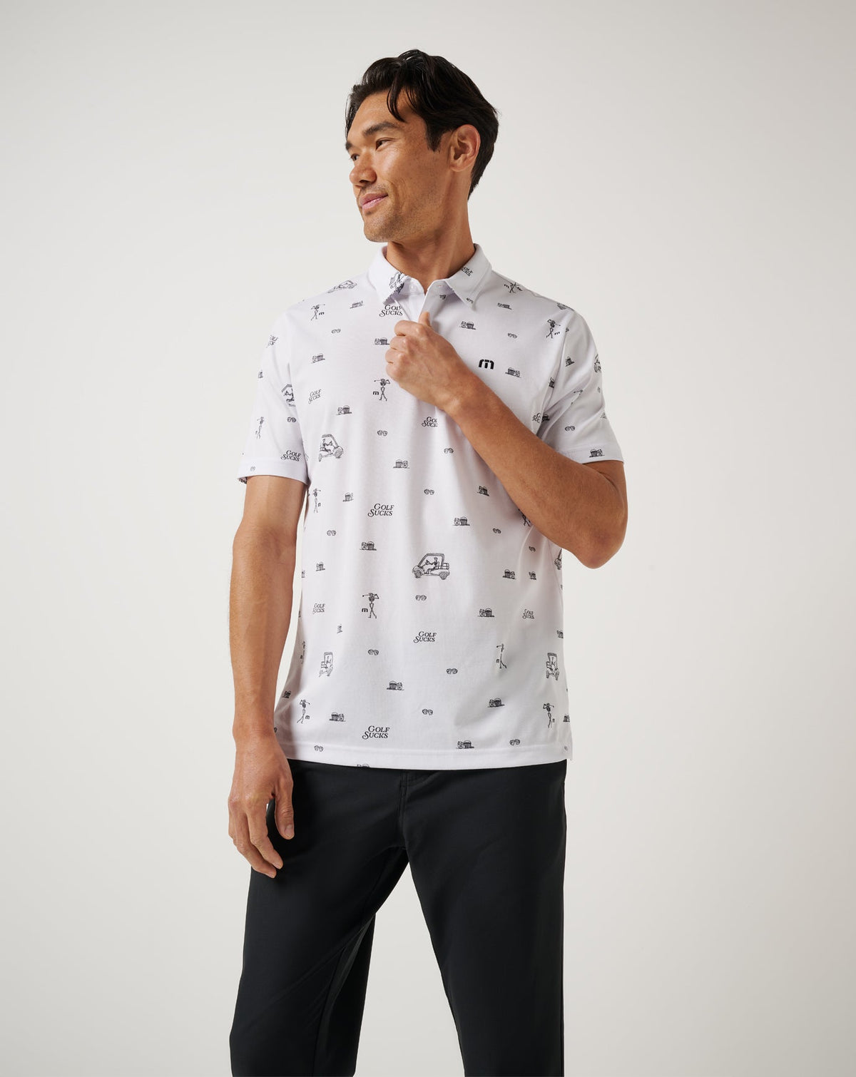 TravisMathew | Golf Sucks Polo - White