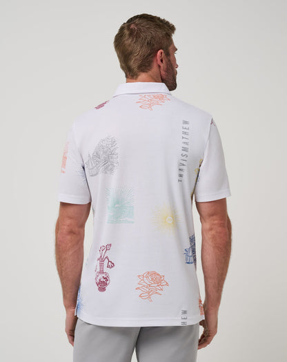 TravisMathew | Passport Polo - White