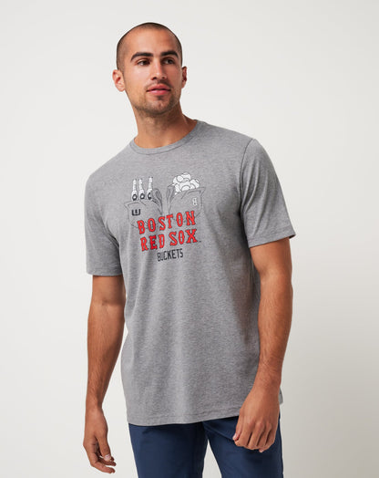 TravisMathew | Boston Red Sox Strike One Tee - Heather Grey