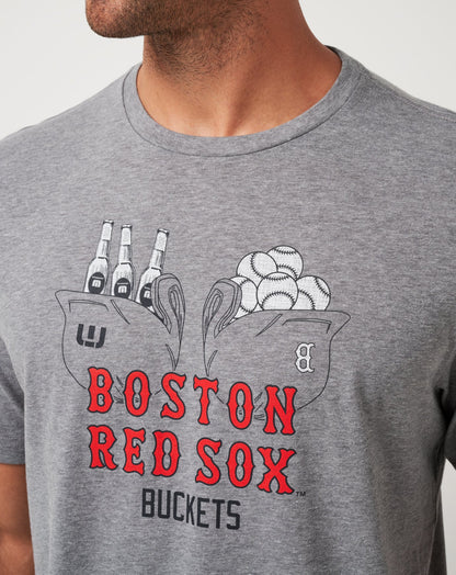 TravisMathew | Boston Red Sox Strike One Tee - Heather Grey