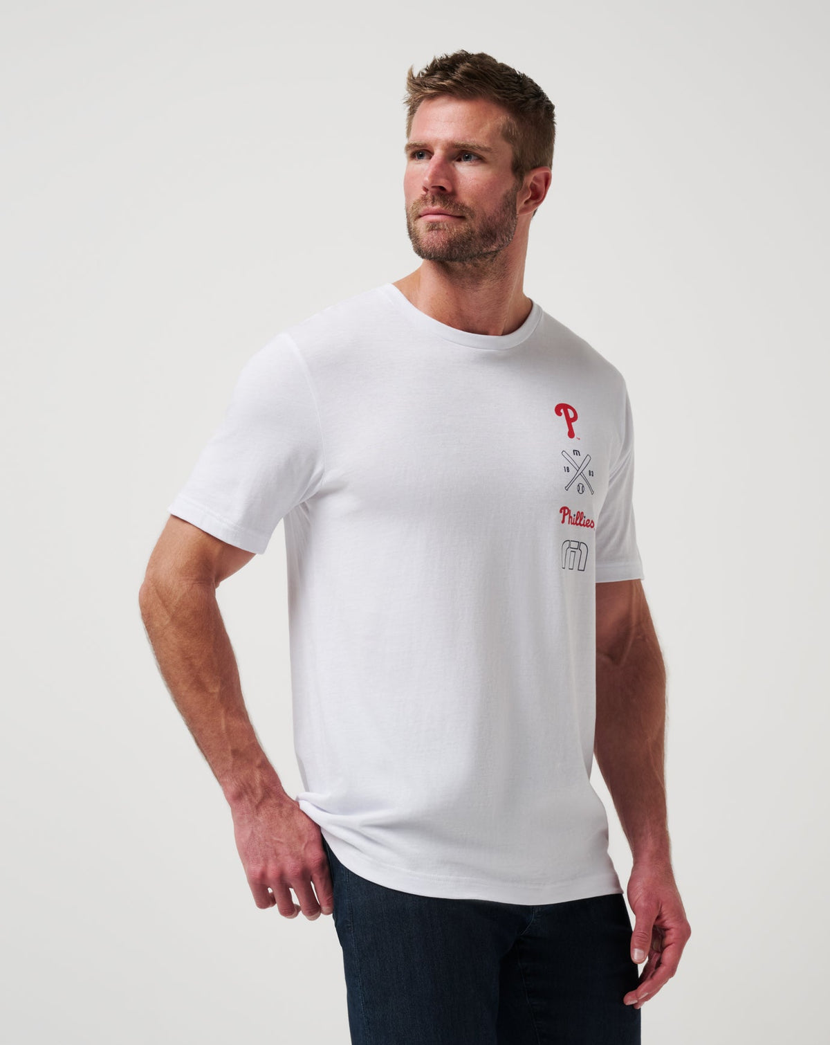TravisMathew | Philadelphia Phillies Sunset Slam 2.0 Tee - White