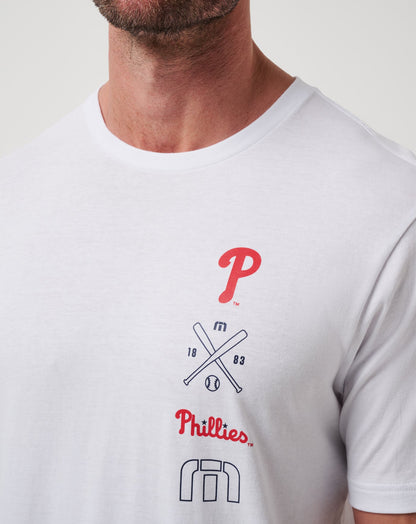 TravisMathew | Philadelphia Phillies Sunset Slam 2.0 Tee - White