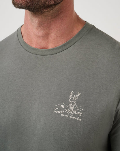 TravisMathew | Run Rudolph Tee - Dark Olive