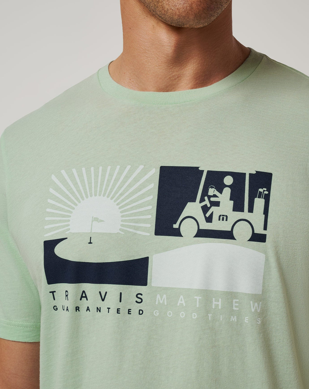 TravisMathew | Player Parking Tee - Aqua Foam