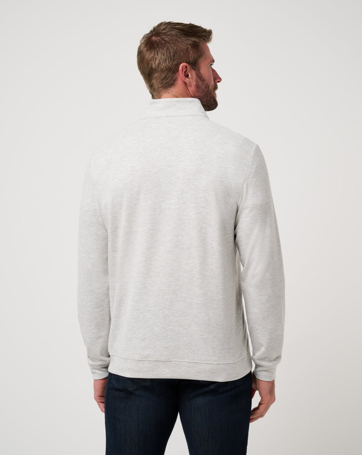 TravisMathew | Cloud Sweater Quarter Zip - Heather Grey