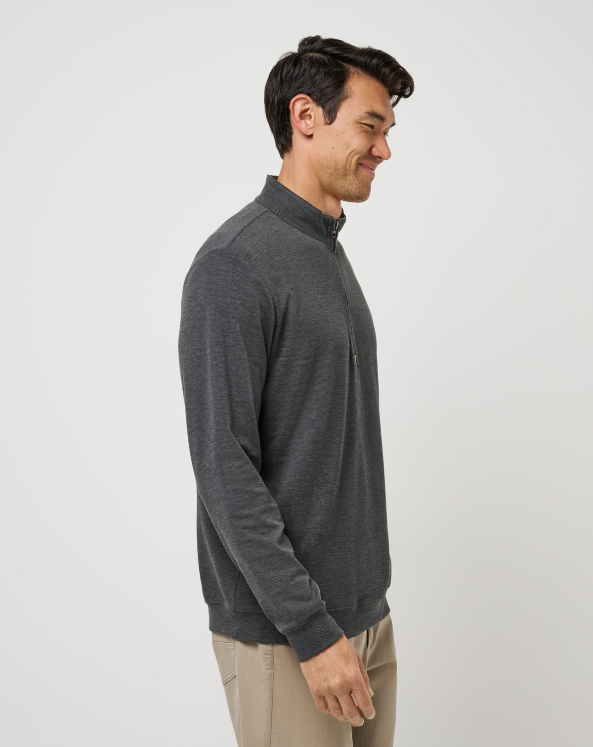 TravisMathew | Cloud Sweater Quarter Zip - Heather Black
