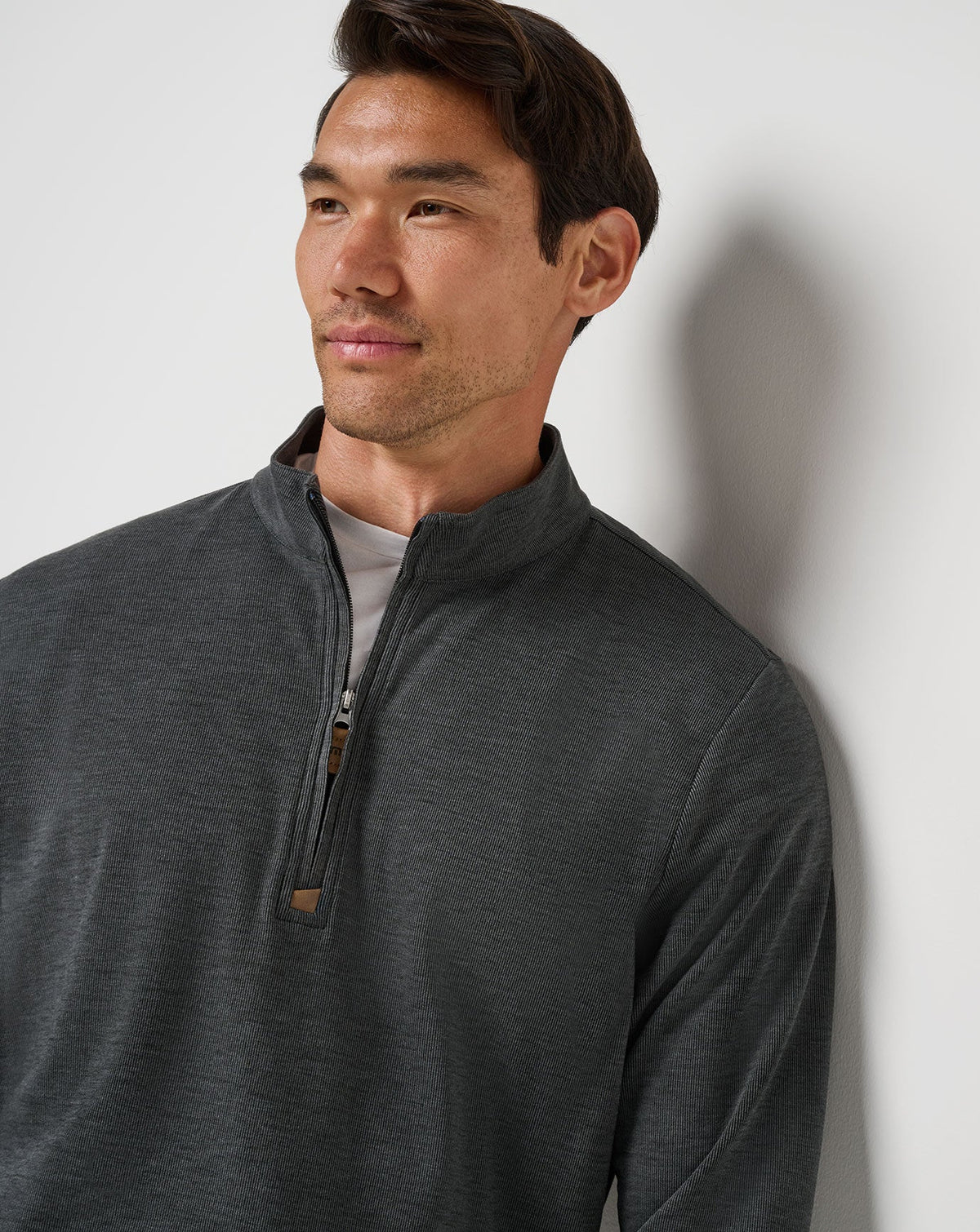 TravisMathew | Cloud Sweater Quarter Zip - Heather Black