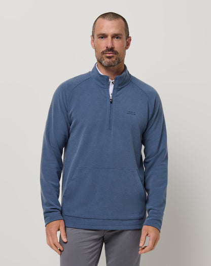 TravisMathew | Performance Waffle Quarter Zip - Bering Sea