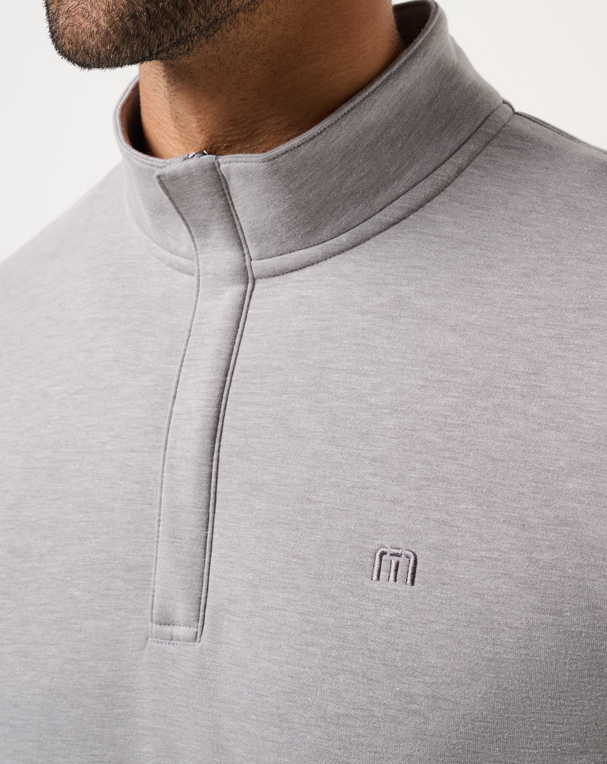 TravisMathew | Cloud Quarter Zip 2.0 - Heather Medium Grey