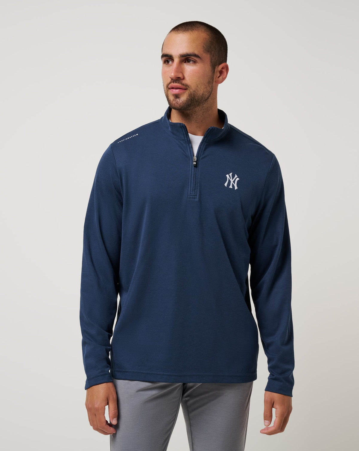 TravisMathew | New York Yankees Time To Tailgate Quarter Zip - Navy