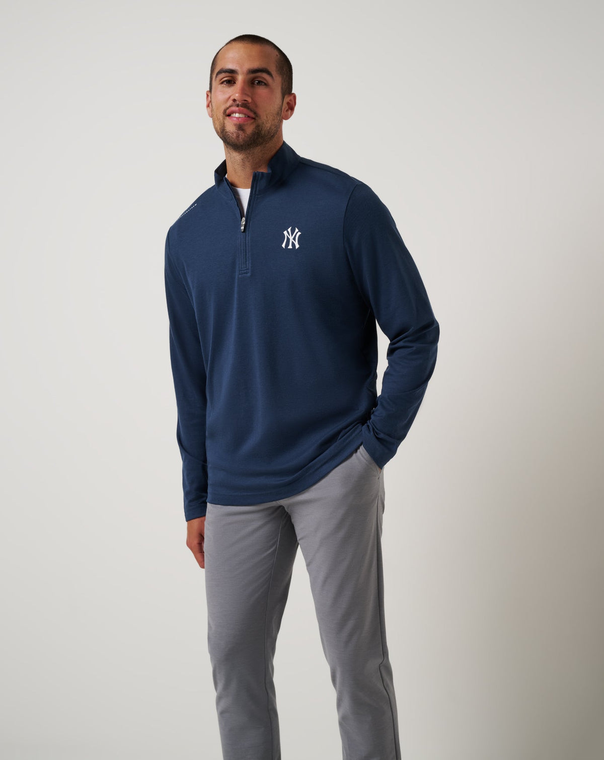 TravisMathew | New York Yankees Time To Tailgate Quarter Zip - Navy