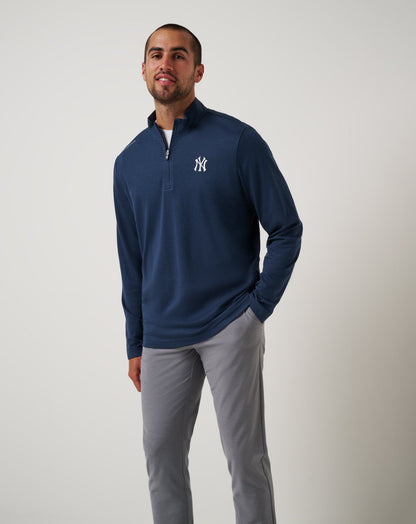 TravisMathew | New York Yankees Time To Tailgate Quarter Zip - Navy