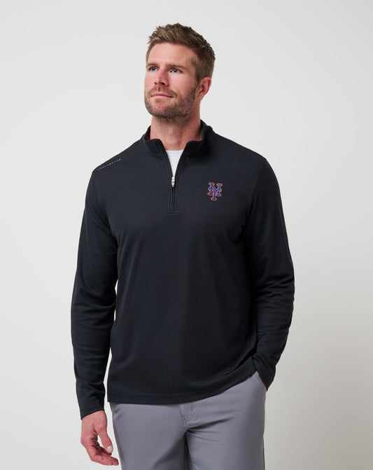 TravisMathew | New York Mets Time To Tailgate Quarter Zip - Black