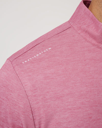 TravisMathew | Atlanta Braves Time To Tailgate Quarter Zip - Heather Red