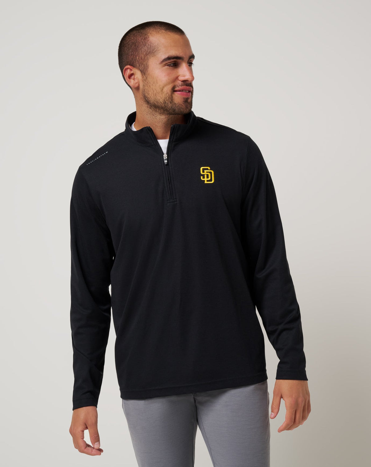 TravisMathew | San Diego Padres Time To Tailgate Quarter Zip - Black