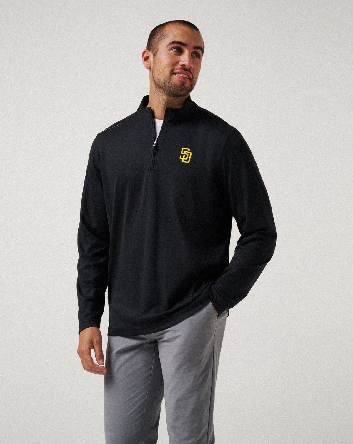 TravisMathew | San Diego Padres Time To Tailgate Quarter Zip - Black