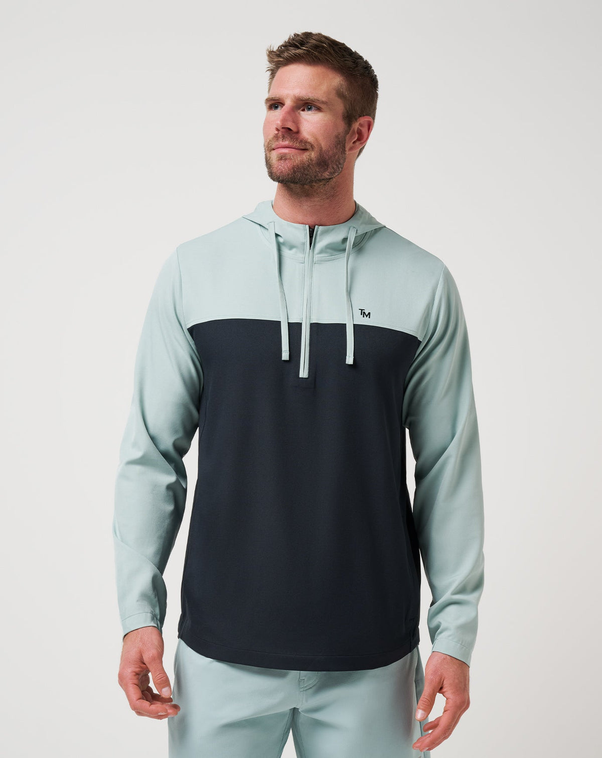 TravisMathew | Coin Toss Quarter Zip Hoodie - Gray Mist