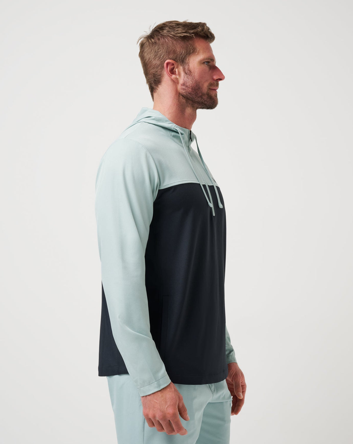 TravisMathew | Coin Toss Quarter Zip Hoodie - Gray Mist