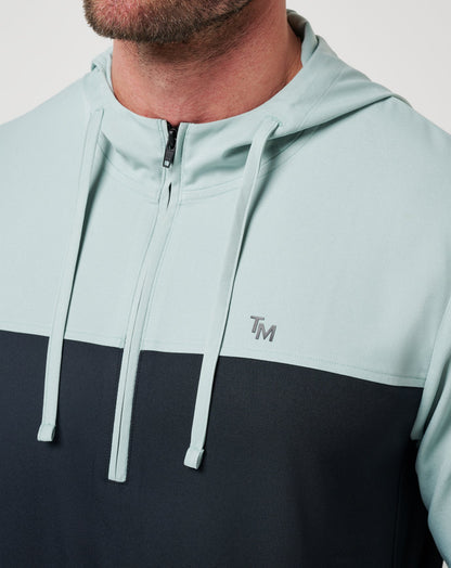 TravisMathew | Coin Toss Quarter Zip Hoodie - Gray Mist