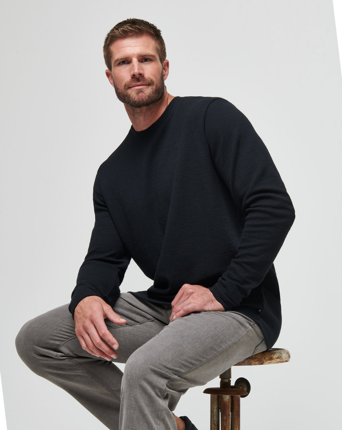 TravisMathew | Cloud Waffle Crew - Black