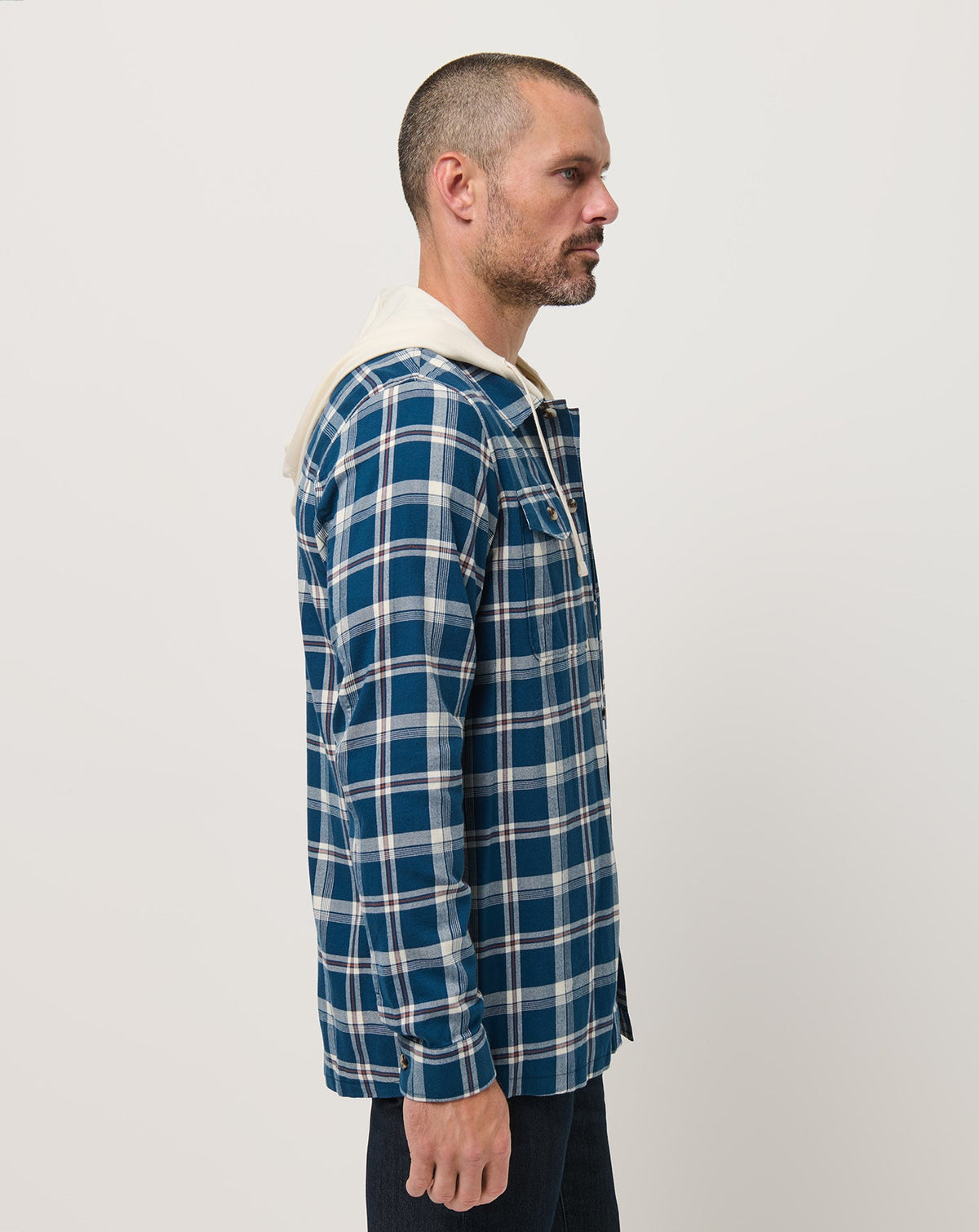 TravisMathew | Cloud Flannel Hooded Button-Up - Titan