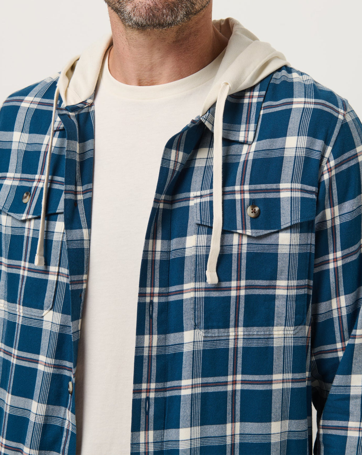 TravisMathew | Cloud Flannel Hooded Button-Up - Titan