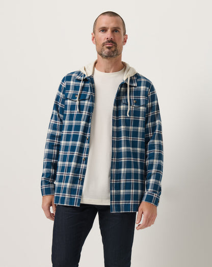 TravisMathew | Cloud Flannel Hooded Button-Up - Titan