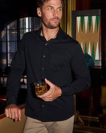 TravisMathew | Comfortknit TM Social Club Button-Up - Black