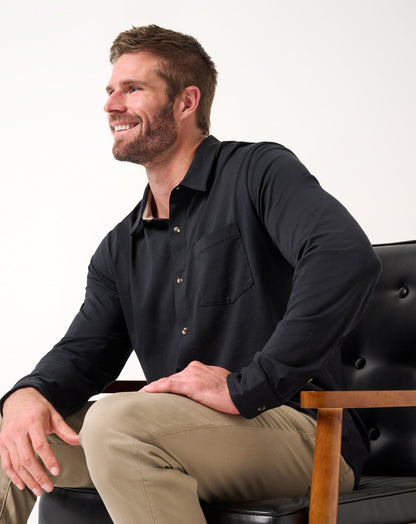 TravisMathew | Comfortknit TM Social Club Button-Up - Black