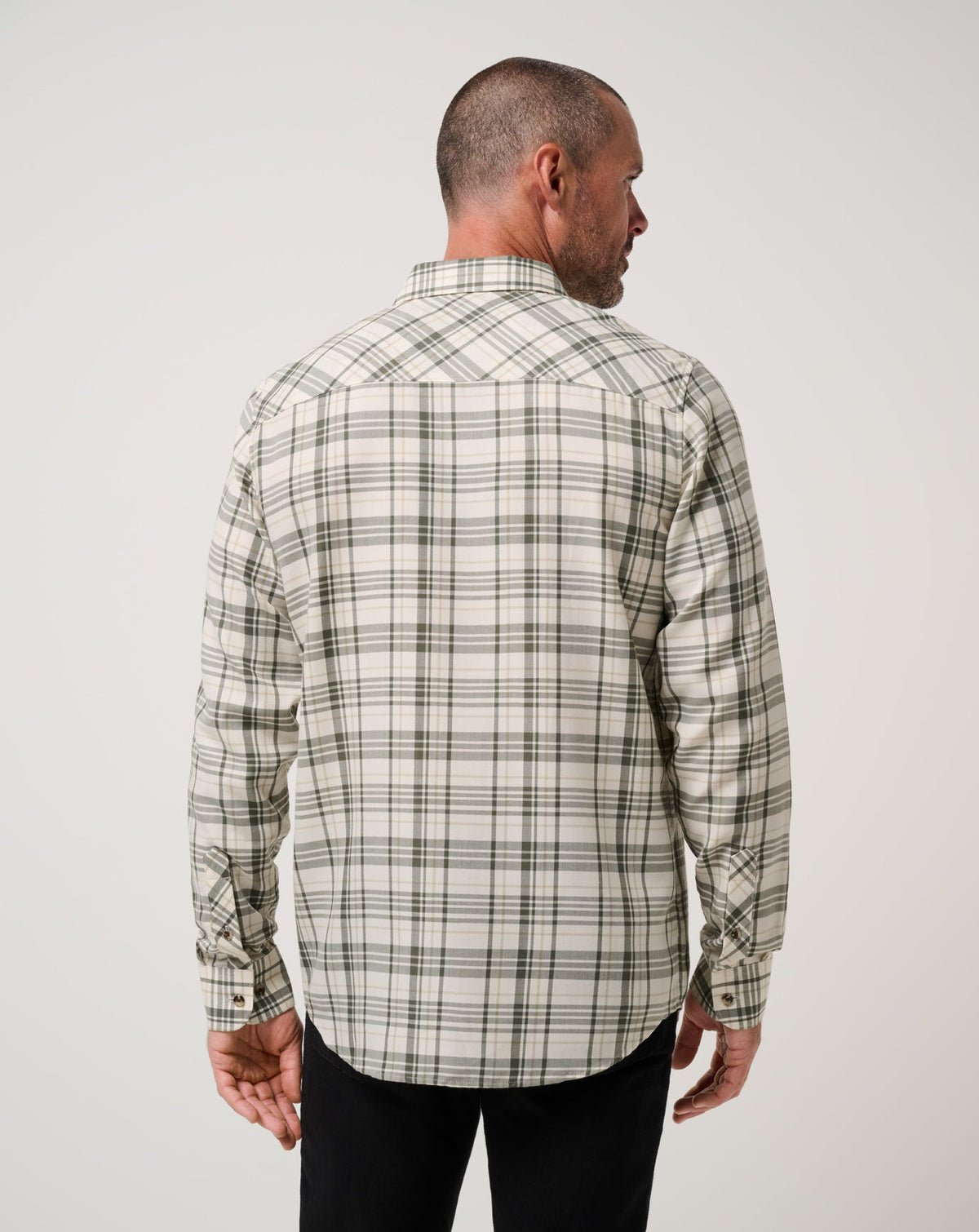 TravisMathew | Cloud Flannel Plaid Button-Up - Birch