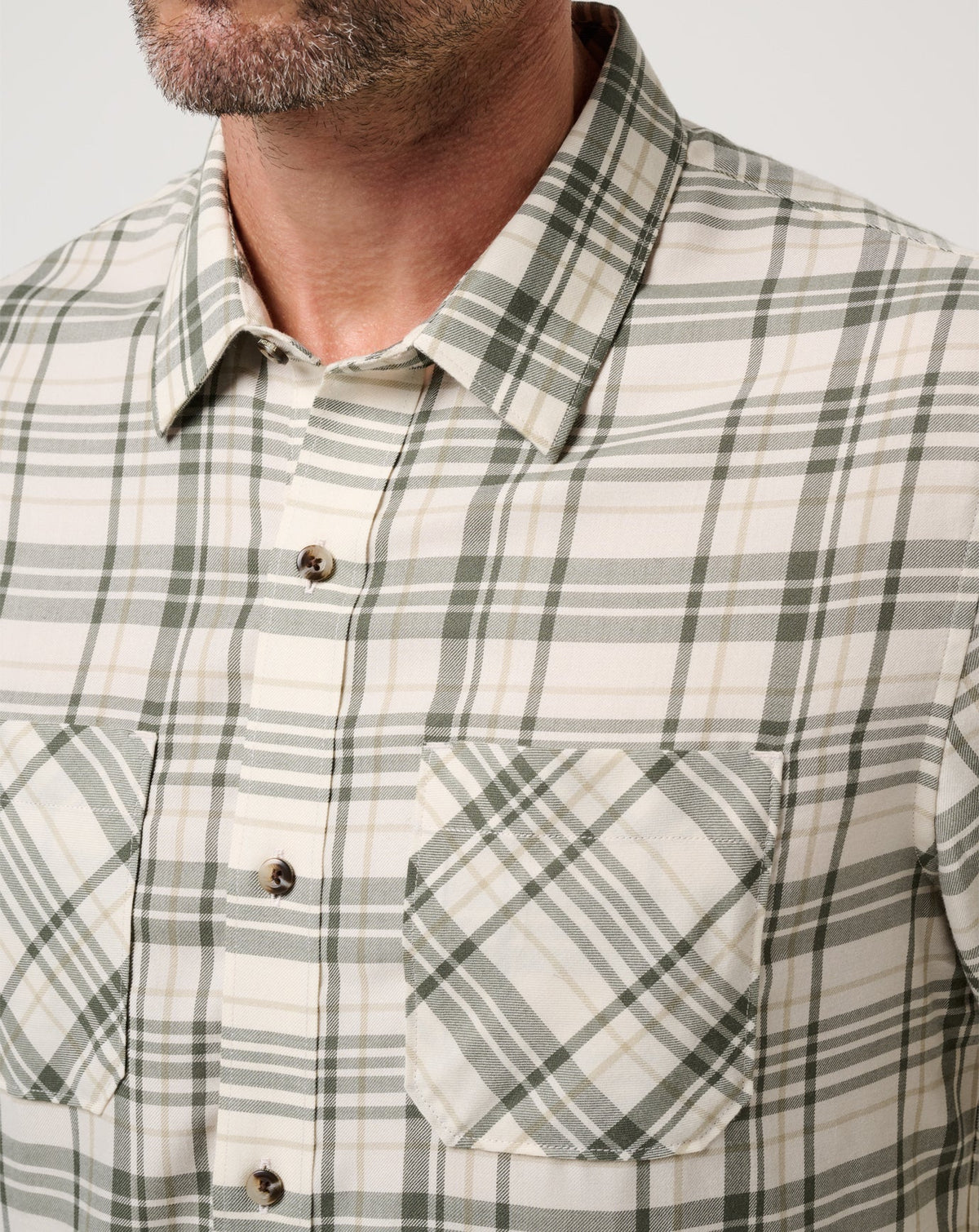 TravisMathew | Cloud Flannel Plaid Button-Up - Birch