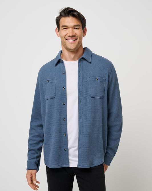 TravisMathew | Cloud Waffle Shirt Jacket - Bering Sea