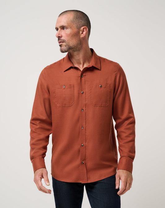 TravisMathew | Cloud Flannel Button-Up - Maple