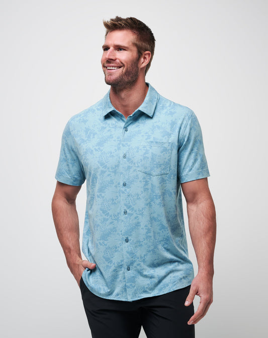 TravisMathew | Knit Braddah Button-Up - Cameo